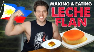 MAKING LECHE FLAN FILIPINO DESSERT Food From The Philippines [upl. by Aldora]