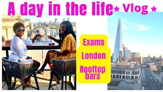 SPEND THE DAY WITH ME VLOG  Exams and London rooftop bars  NicyWangui [upl. by Cerellia]