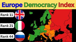 Ranking Countries of Europe by Democracy Index  Is Europe democratic [upl. by Keligot603]