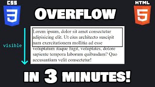 Learn CSS overflow in 3 minutes 🌊 [upl. by Nihs]