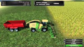 Farming Simulator 2011 Episode 6 Harvesting amp Chopping Corn [upl. by Nessnaj]