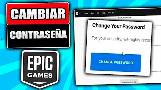 Cómo CAMBIAR la CONTRASEÑA de EPIC GAMES en PC [upl. by Trainer]