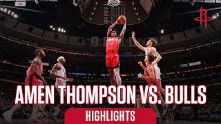 Amen Thompson 16 points Highlights vs Chicago Bulls l Houston Rockets [upl. by Atiekal]