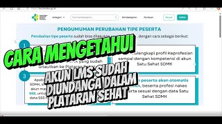 Cara Mengetahui Akun Plataran Sehat Sudh Dapat Undangan Pembelajran dari Panitia SeminarPelatihan [upl. by Sylera977]