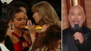 Selena Gomez REACTS to Jo Koy’s Rude Joke Taylor Swift During Golden Globes [upl. by Cahan395]