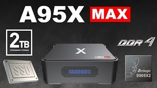 A95X Max TV Box Monster Expandable Storage 2TB Max Android 81 Amlogic S905 X2 [upl. by Grosberg]