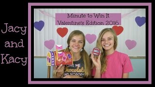 Minute to Win It Challenge  Valentines Day Edition 2016  Jacy and Kacy [upl. by Goff]