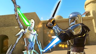 The Mandalorian FIGHTS General Grievous  Blade and Sorcery VR Mods [upl. by Aenat]