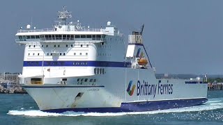 Brittany Ferries  Cotentin leaving Portsmouth [upl. by Hepzi272]