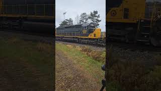 ITHACA CENTRAL RR ITHR101 ENGINE4241 AT HIGH SCHOOL RR CROSSING IN SPENCER NY HEADING TO ITHACA YARD [upl. by Nive405]