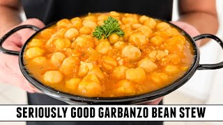 The BESTEVER Canned Garbanzo Bean Stew  Garbanzos a la Catalana Recipe [upl. by Edia]