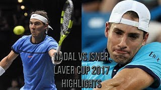 Rafael Nadal Vs John Isner  Laver Cup 2017 Highlights HD [upl. by Noemis]