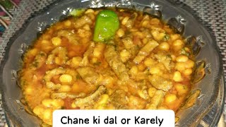 Daal Chana amp Karely RecipeTraditional Pakistani food  khalidaskitchen foodies recipe cooking [upl. by Ralaigh]