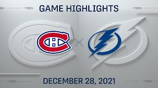 NHL Highlights  Canadiens vs Lightning  Dec 28 2021 [upl. by Yrome]