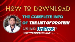 Uniprot GeneProtein Details Extraction Tutorial Everything You Need to Know [upl. by Arrac]