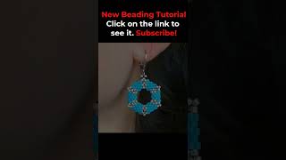 Hexagonal Peyote Stitch Earrings seedbeadsearrings beadingtutorials diy peyotestitch [upl. by Anaahs]