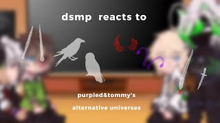 DSMP reacts to Purpled and Tommys aus  SHORT  gacha club [upl. by Idnahr]