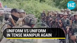 Fiery Police Vs Assam Rifles Fight In Manipur Dont Cross The Line  Viral [upl. by Agiaf959]