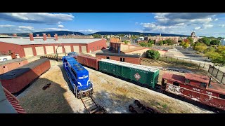 Train Watching Downtown Altoona PA [upl. by Chemarin889]