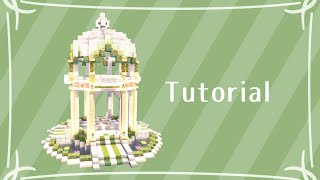 Minecraft  How To Build a Cute Quartz Gazebo  Tutorial  Spawn Point [upl. by Bucella]