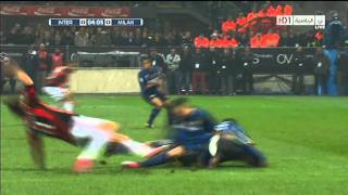 Ibrahimovic Goal on Inter  14112010 [upl. by Lotson]