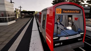 SubwaySim Hamburg von Barmbek nach Wandsbek Gartenstadt 2 [upl. by Adnac]