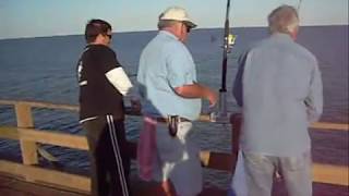 King fishing from Kure Beach Pier in Kure Beach NC [upl. by Ahsiema]