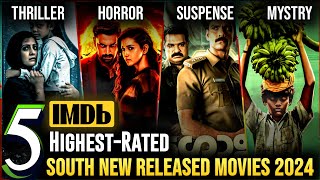 Top 5 Highest Rated South Indian Hindi Dubbed Movies on IMDb 2024 [upl. by Nodnek390]