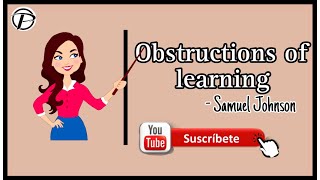 Obstructions of learning by Samuel Johnson pratishrutikheti [upl. by Jenny]