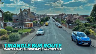 Scenic bus route covering Canterbury Herne Bay and Whitstable  Stagecoach Triangle Route ▶️ 🚌 [upl. by Cartwell]