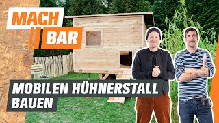 Hühnerstall bauen – kompakt und mobil  OBI [upl. by Aonehc]