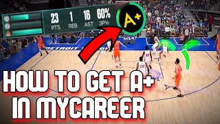 HOW TO GET A EVERY MYCAREER GAME IN NBA 2K23MYCAREER GRADE TIPS [upl. by Retxab]