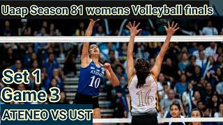 ATENEO VS UST G3 S1 Uaap season 81 Womens Volleyball finals [upl. by Ahsahs260]