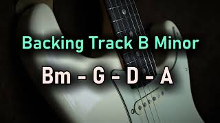 Pop Rock BACKING TRACK B Minor  Bm G D A  100 BPM  Guitar Backing Track [upl. by Alimat84]