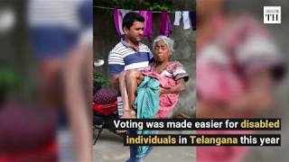 Telangana elections 2018 Differentlyabled voters get facilities [upl. by Aramat]