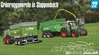 LS22 Grünroggenernte in Stappenbach  50 Jahre Claas Jaguar  Fendt  Fliegl 60FPS FullHD [upl. by Elum]