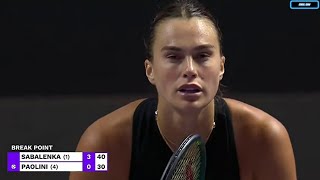 Aryna Sabalenka vs Jasmine Paolini Highlights  WTA Finals 2024 [upl. by Crispin]