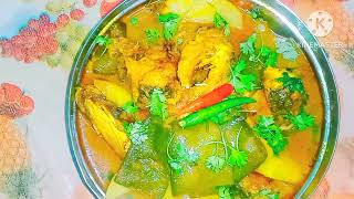 Alu shim diye macher jhol recipe  Rou macher jhol recipeviralvideo mousumiskitchen [upl. by Leihcar]