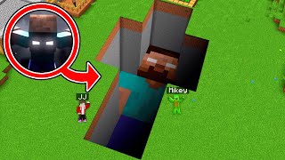 JJ and Mikey Found The Biggest Herobrine Pit in Minecraft  Maizen [upl. by Smiga670]