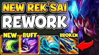 NEW REKSAI REWORK IS HERE AND ITS 100 BROKEN NEW PASSIVE MASSIVE BUFFS [upl. by Ahsei]