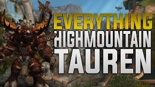 Highmountain Tauren  Customization  Tattoos Racials Druid Forms amp Much More  Horde Allied Race [upl. by Novihc870]