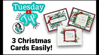 Handmade Christmas Card Ideas Youll Love To Make  3 Cards [upl. by Ahsuat846]