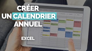 Comment Créer un Calendrier Annuel Complet dans Excel en 1 Minute  🗓️ TUTORIEL [upl. by Ylek]