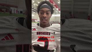 NIU Football Senior CB JaVaughn Byrd on the Huskies’ cornerback corps [upl. by Gravante117]