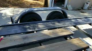 Installing trailer fender welding in grafting metal [upl. by Odragde]