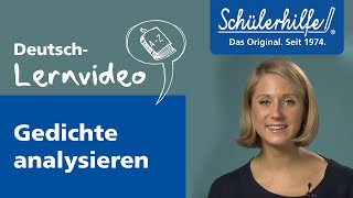 Gedichtanalyse schreiben 🎓 Schülerhilfe Lernvideo Deutsch [upl. by Luther883]