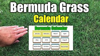 Bermuda Grass Calendar Please See New Calendar in Description [upl. by Stier281]