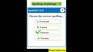 Spelling Challenge 1 [upl. by Brinkema]