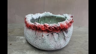 DIY Blumentopf aus alten Klamotten  DIY Flower pot made of old clothes [upl. by Ponzo]