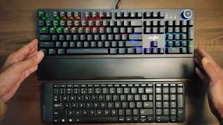 redgear shadow blade MK853 mechanical RGB keyboard vs traditional membrane keyboard [upl. by Irwinn]